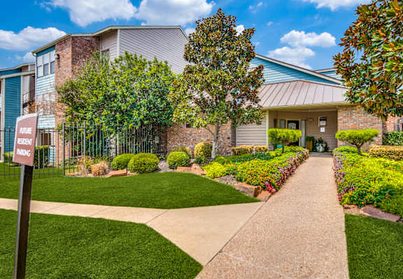 A residential area with a sign that says "Residential Housing".