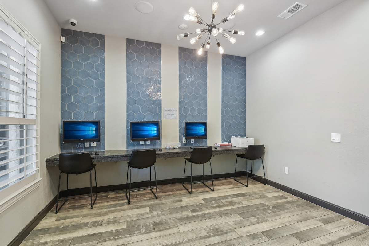 Sonterra Apartment Homes coworking space interior - Austin, TX