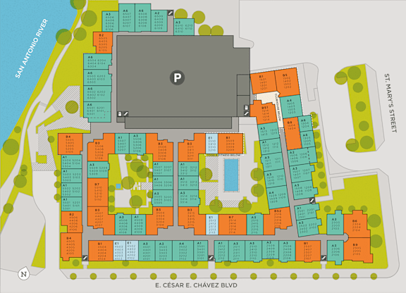 Sitemap at Agave, San Antonio