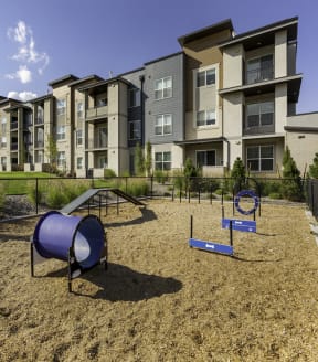 Dog Park with Agility Course at Parc Ridge Apartments in Riverton, Utah