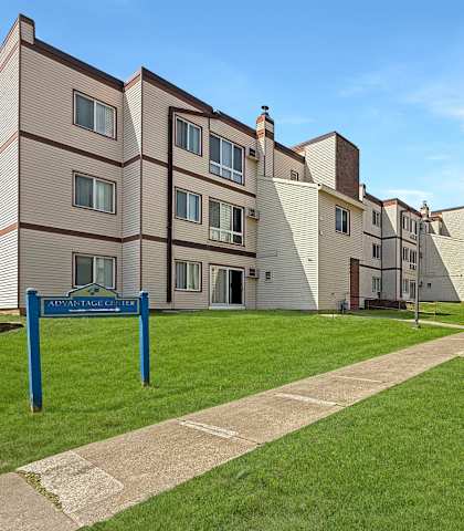 Apartment complex with a sign that says "Airway Heights".