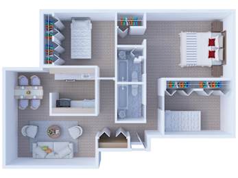  Floor Plan Three Bedrooms Floor Plan C