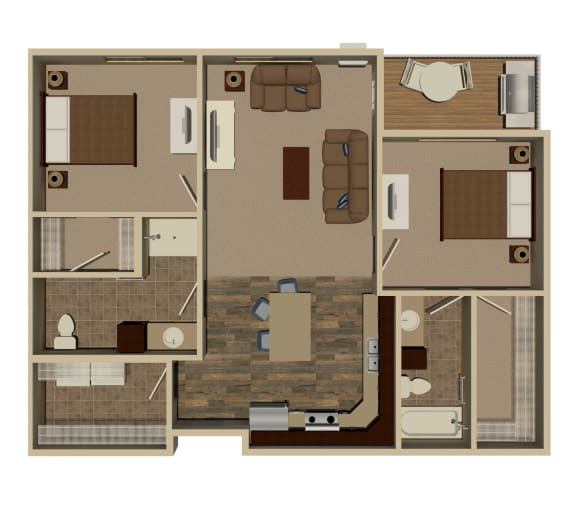Floor Plans of South Beach Apartment Homes in Bemidji, MN
