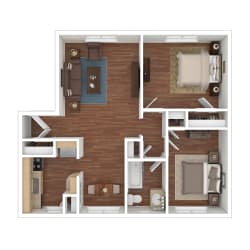 Oak Ridge Apartments Floor Plan Style 4 1/2