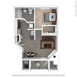  Floor Plan 535 sqft-   A3
