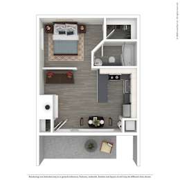 Floor Plan 480 sqft-   S1