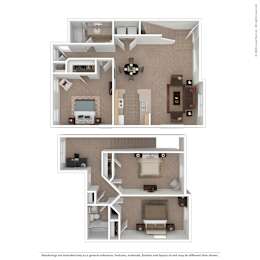  Floor Plan 3 BEDS 2 BATH