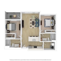 2 Bedroom, 2 Bathroo at Avaya Ridge Apartments, Renton, WA, 98055