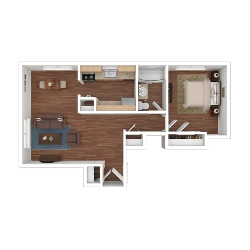 Floor Plan  Oak Ridge Apartments Floor Plan Style 3 1/2 L