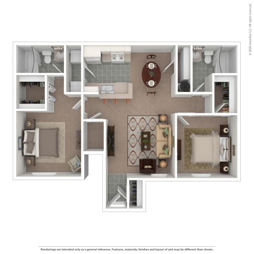 Floor Plan  2 Bed 2 Bath