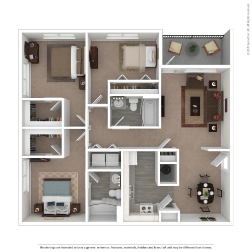 Floor Plan  3 Bedroom 2 Bath