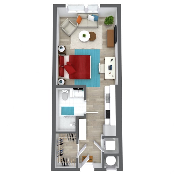 Floor Plan 1 at Union 346, Somerville, Massachusetts, 02143
