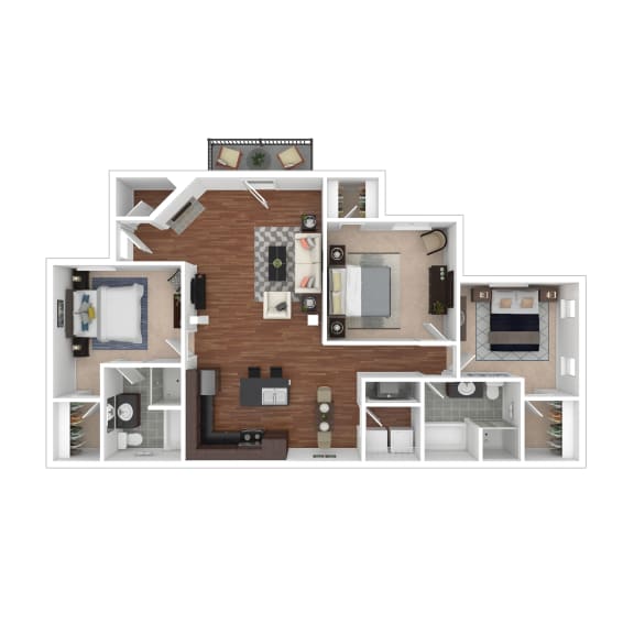 3 bed 2 bath A at Arlo Luxury homes Apartments, Little Rock, AR,72210