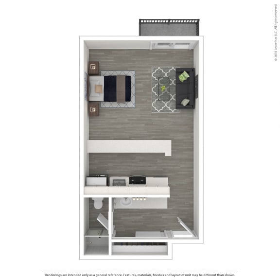 Studio 1 bath B at The Meadows Apartments, California, 90230