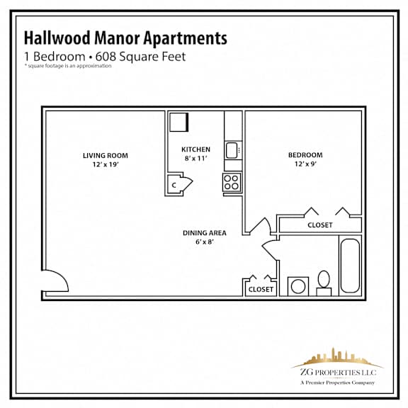 Hallwood 1 Bedroom Floor Plan
