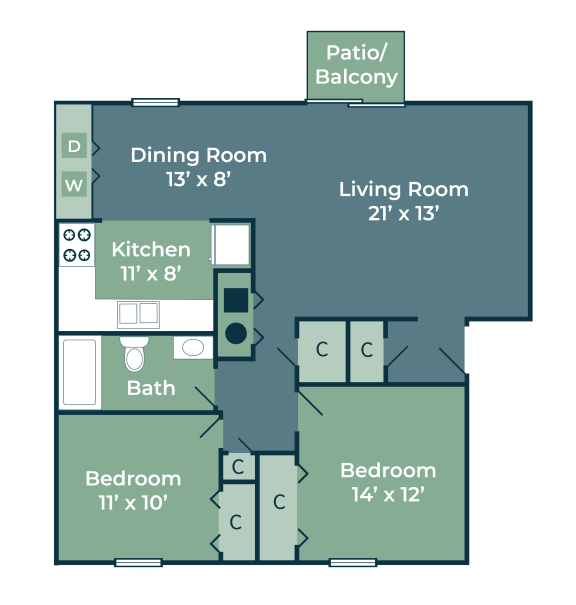 Two Bedroom Apartment Ashton Brook