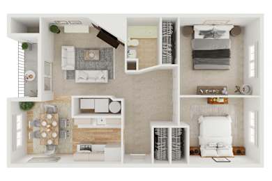  Floor Plan 2x1