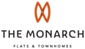 The Monarch logo consists of a stylized 'M' and the words "Flats & Townhomes".