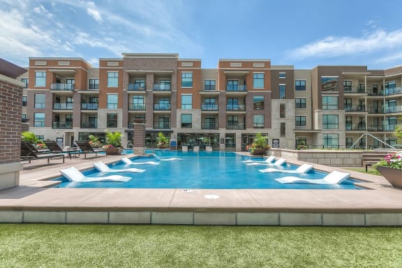 Pool With Sundecks at The Royale at CityPlace, Overland Park, Kansas
