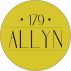 a yellow circle with the word allyn written on it