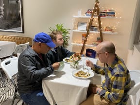 Residents at The Canyons in Portland, Oregon Eating Together