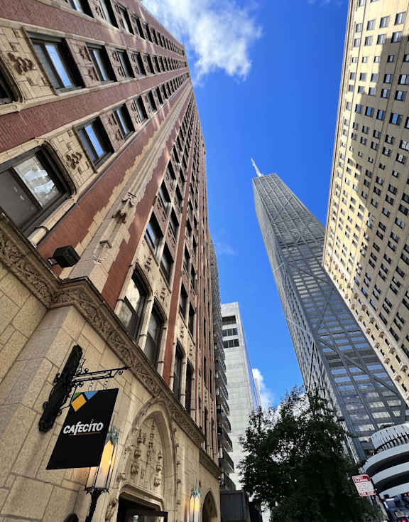 the entrance to the building