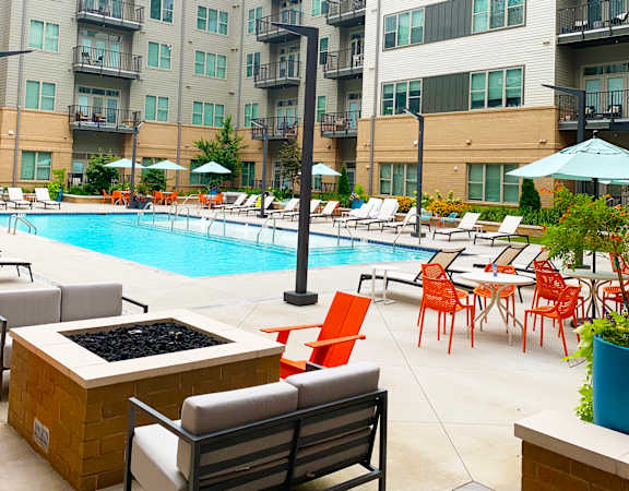 Pool at Link Apartments Innovation Quarter, Winston Salem