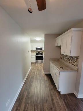 kitchen with extra counter space and storage