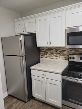 kitchen with stainless steal appliances