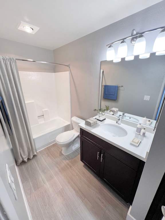 a bathroom with a sink toilet and a shower at Duet on Wilcox, Los Angeles, 90028