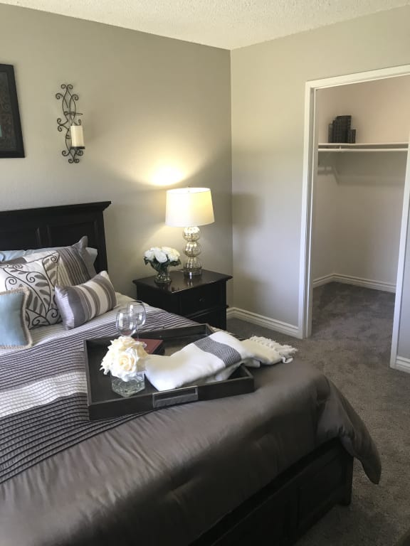 Furnished Bedroom With Relaxing Sundecks at Bella Park Apartments, Rialto, CA 92376