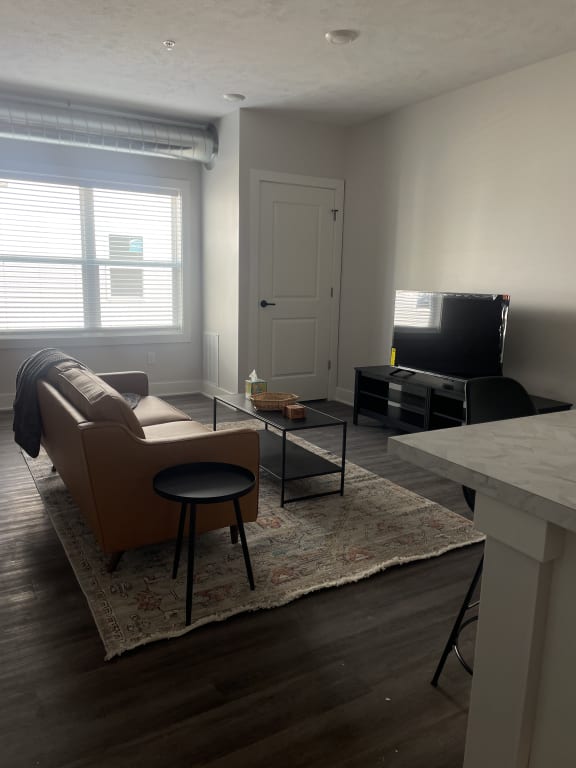 a view of the living room from above