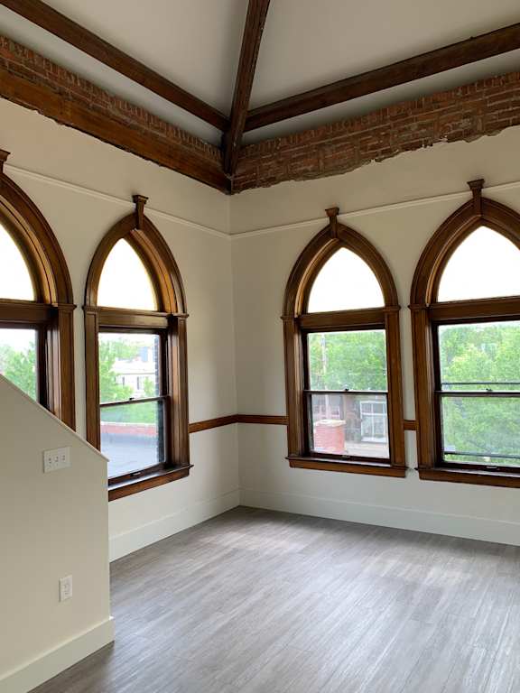 Vaulted Living Room at San Sofia Luxury Apartments , Integrity Realty LLC, Ohio, 44113