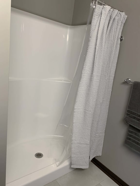 Shower in the bathroom at North Pointe Villas