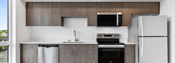 Open Kitchen at Victory Northgate Apartments, Seattle, WA, 98125