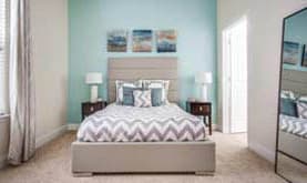 comfortable bedroom at Greenway at Stadium Park, Greensboro, 27401