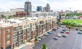 building exterior at Greenway at Stadium Park, Greensboro, 27401