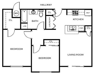 Floor Plan  2 Bedroom