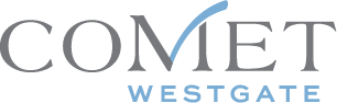 The image is a logo for a company named COMET WESTGATE.