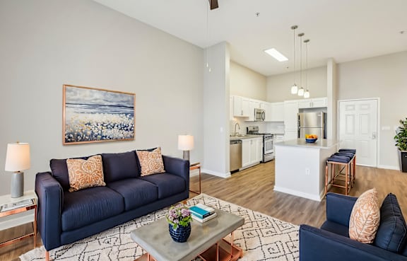 Beautiful Well Lit Living Room at Carillon Apartment Homes, Woodland Hills, CA, 91367