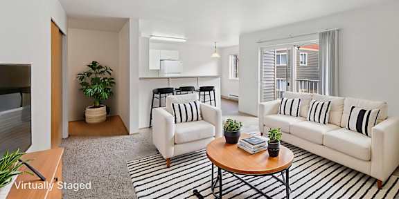 Living Room With Kitchen at The Timbers by Vintage, Arlington, 98223