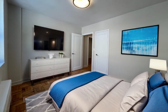 bedroom at Bexhill Court Apartments in Etobicoke Ontario