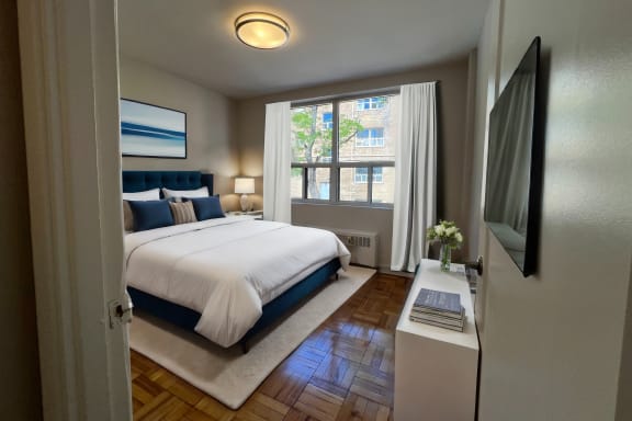 bedroom at Bexhill Court Apartments in Etobicoke Ontario