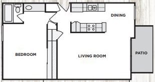 Floor Plan  1X1 Floor Plan | Sonoma Ridge at Bennet Valley in Sonoma, CA