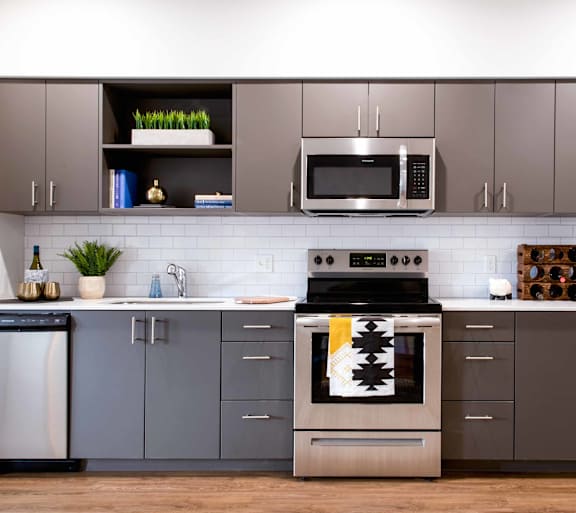 Kitchen Space at Heather Lodge Apartments, Happy Valley, OR