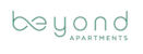 The image is a logo for a company named "beyond apartments".