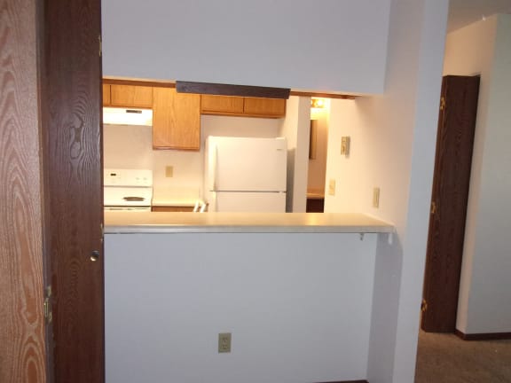 Image of refrigerator, stove, and range hood