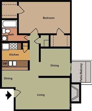 B1 Floor Plan B1 Floor Plan at The Daphne Apartments, The Barvin Group, Houston, 77054