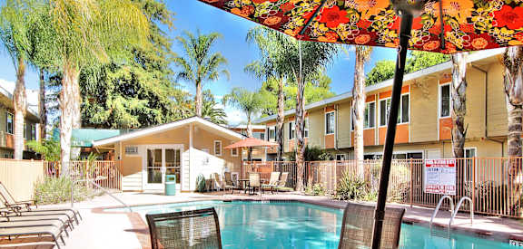 Poolside Dining Table at Latham Court, California, 94040