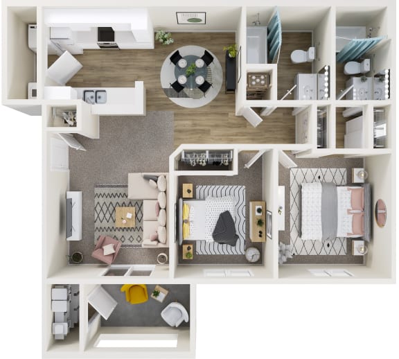 Two Bedroom 2 Bath
